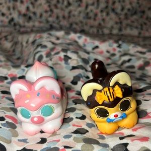Two Pop Mart Good Fortune Fubobo Series Blind Box Figures